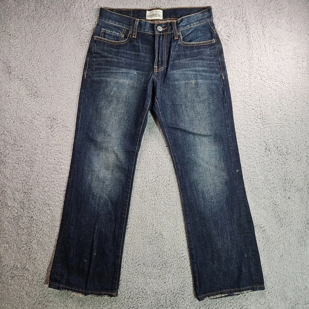 Aeropostale Jeans Women Size 27/28  Inseam= 28 Dark Wash Benton Original Bootcut